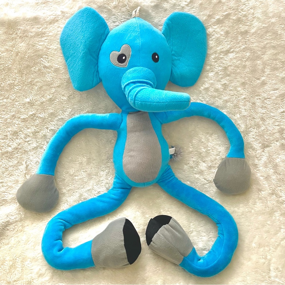 StretchKins Blue Banana Elephant Plush Stuffed Toy 35" 2013 As Seen On Tv